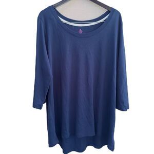 Issac Mizrahi Live Blue  3/4 Sleeve Top Size‎ 2XL